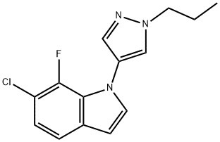 6-Chloro-7-fluoro-1-(1-propyl-1H-pyrazol-4-yl)-1H-indole CAS No. : 1782070-67-0
